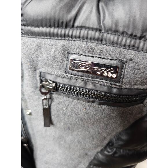 Coogi Gray/Black Wool Blend Hooded Girls Peacoat size 4 - Picture 3 of 13